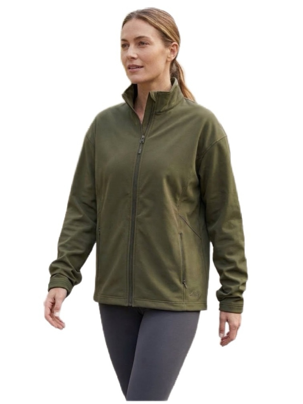 Lucy Olive Green Zip-Up Jacket Size M